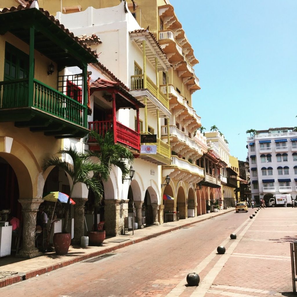 Cartagena walled city colonial buildings