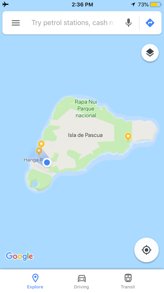 iPhone map of Easter Island