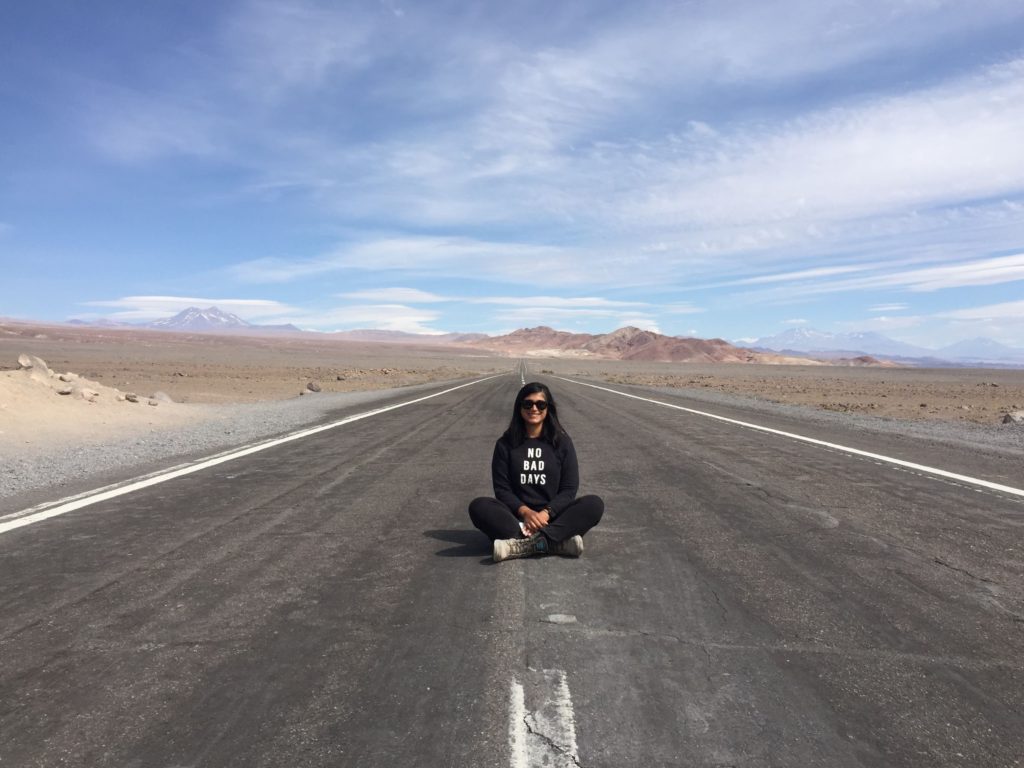 Atacama desert road Chile