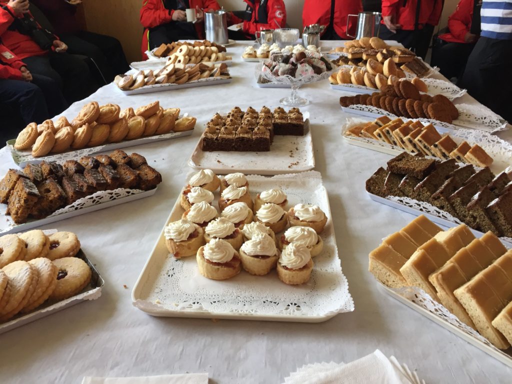 Sweets table at Carcass Island