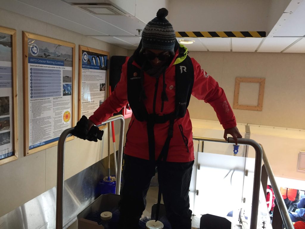 Boot cleaning on Hurtigruten Midnatsol Antarctica