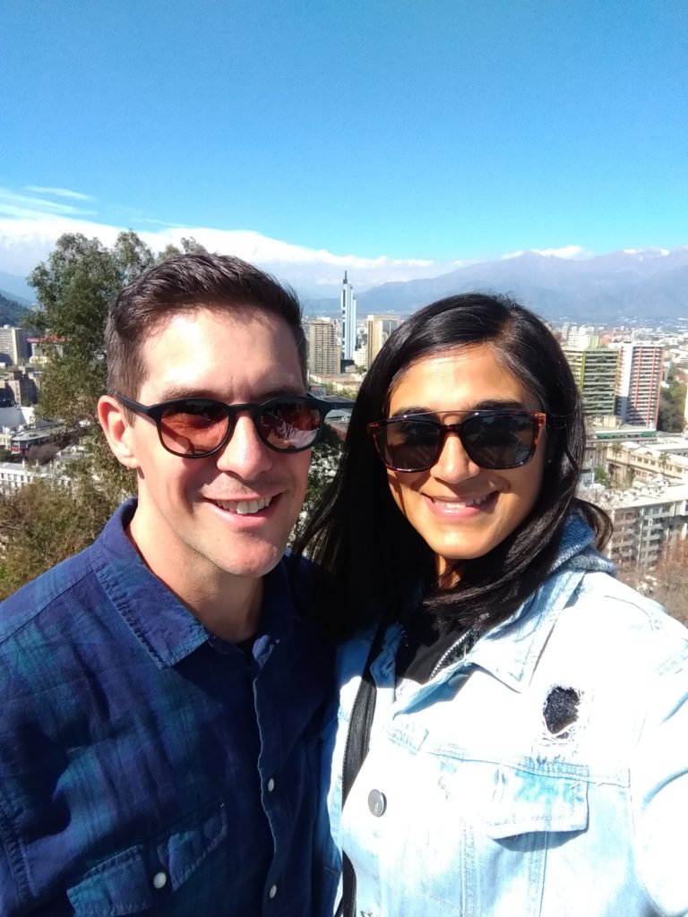 Selfie on Santa Lucia Hill Santiago Chile