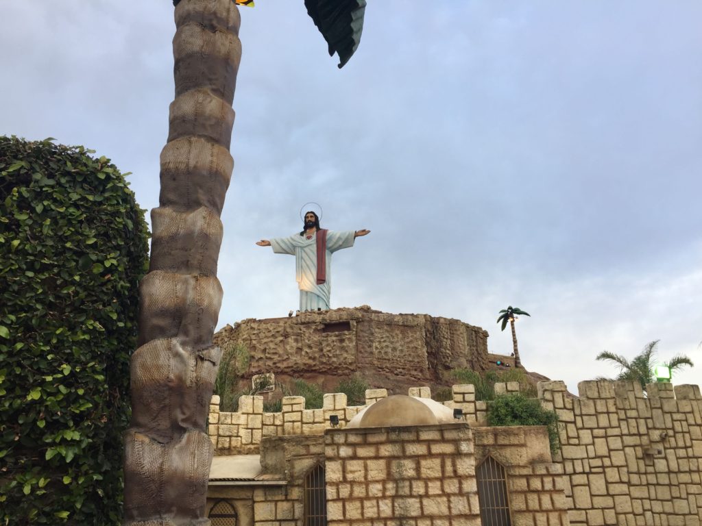 Rising Jesus statue Tierra Santa Buenos Aires