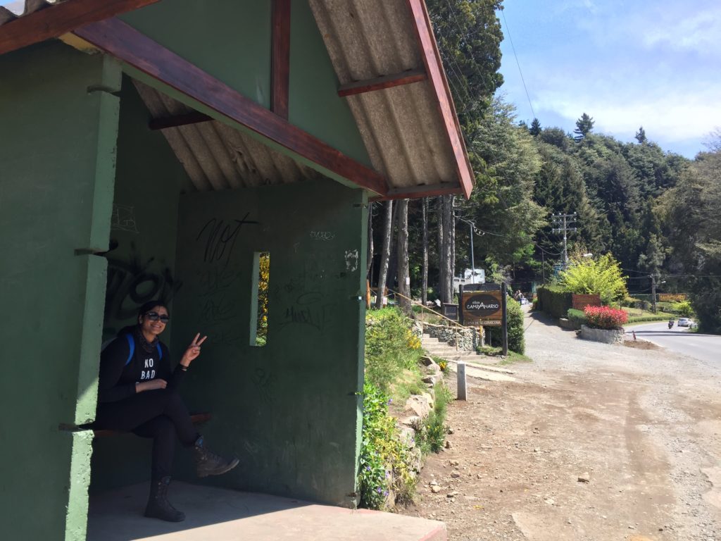 Bus shelter near Cerro Campanario Bariloche