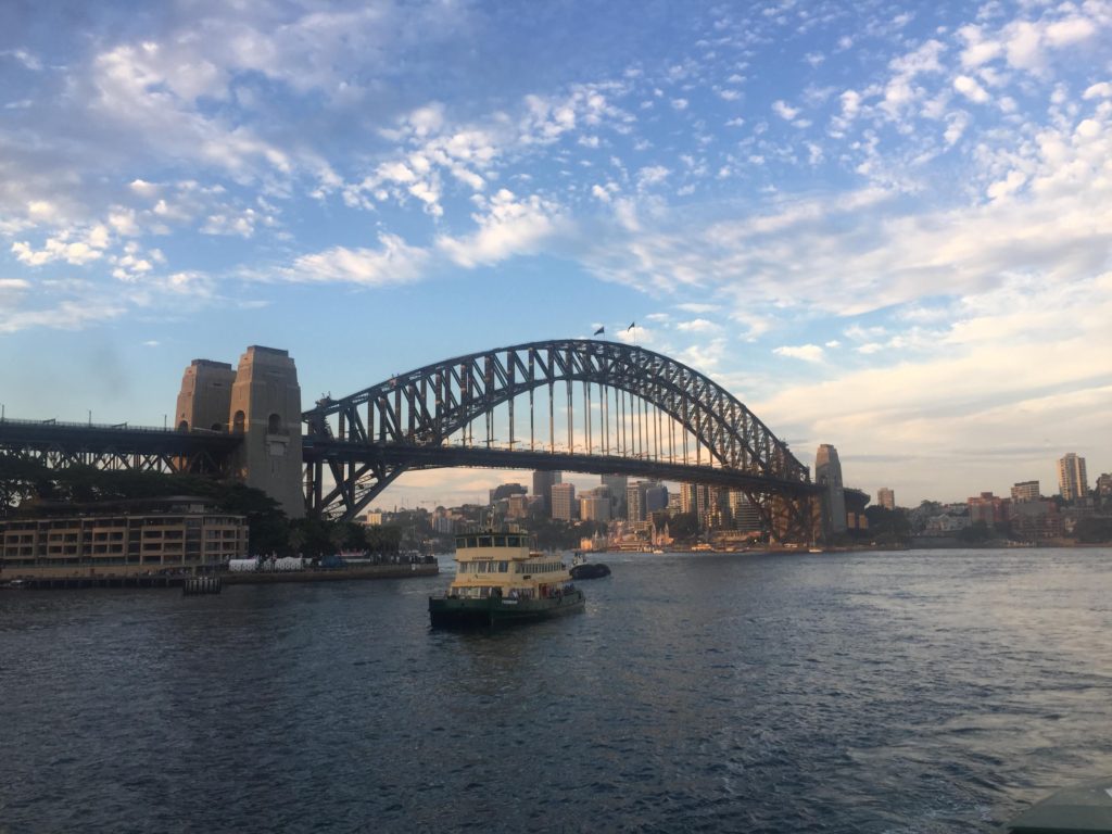 Ferry under Sydney Harbour bridge