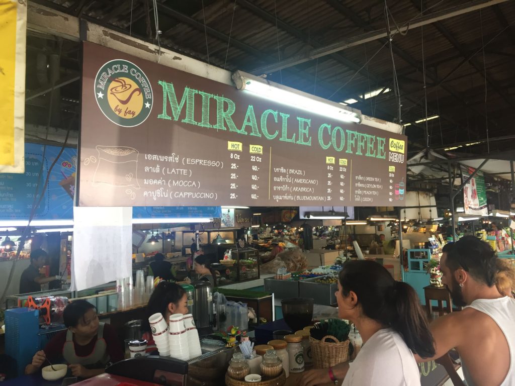 Miracle coffee Thanin market Chiang Mai