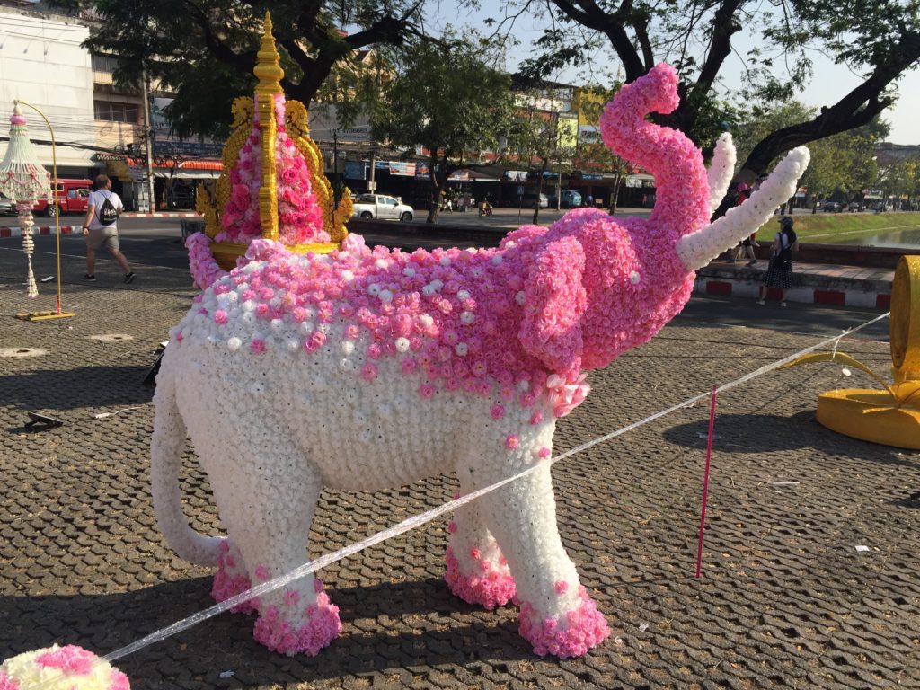 Elephant flower festival Chiang Mai