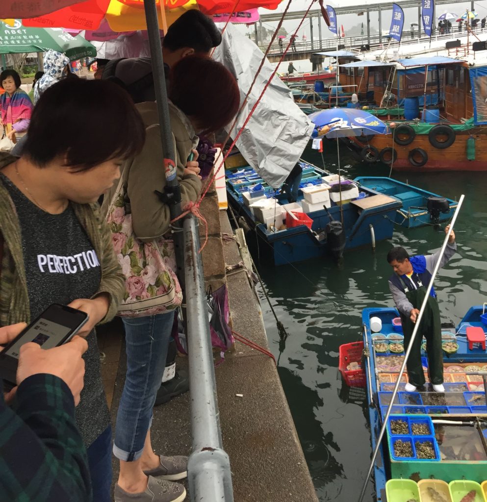 Sai Kung Pier Fish salesmen