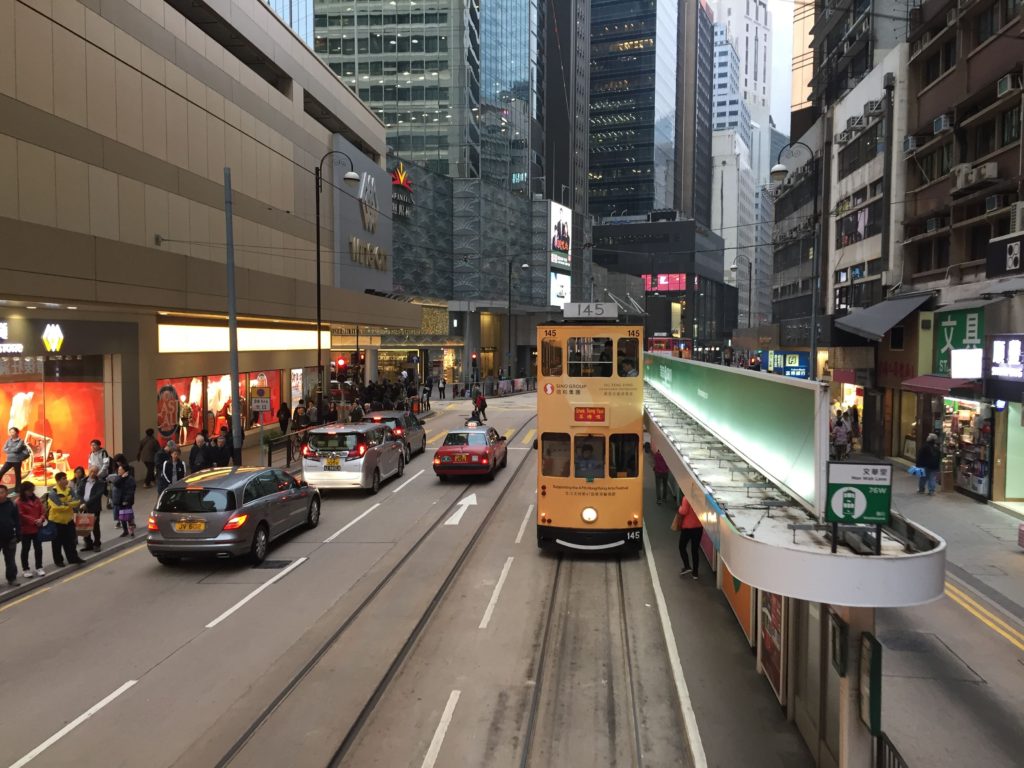 Double Decker tram Hong Kong