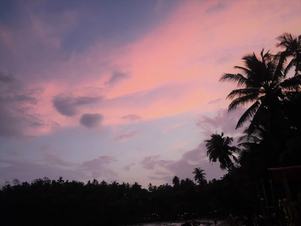 Hiriketiya beach sunset Sri Lanka