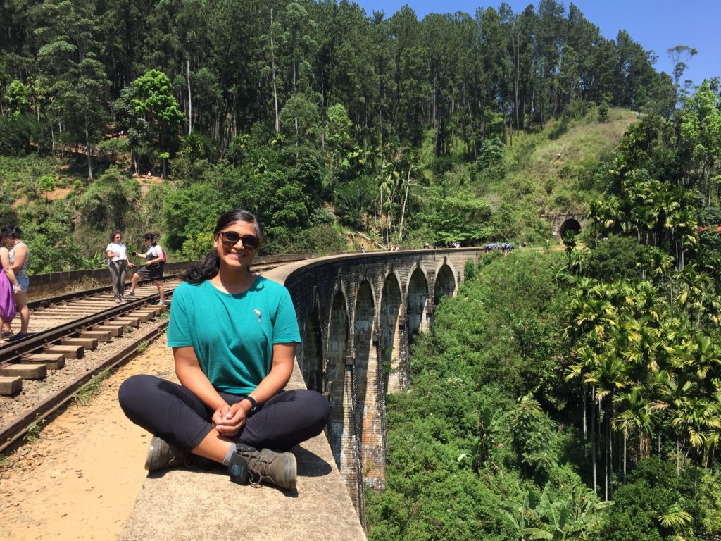 Sitting on the Nine Arch Bridge Sri Lanka