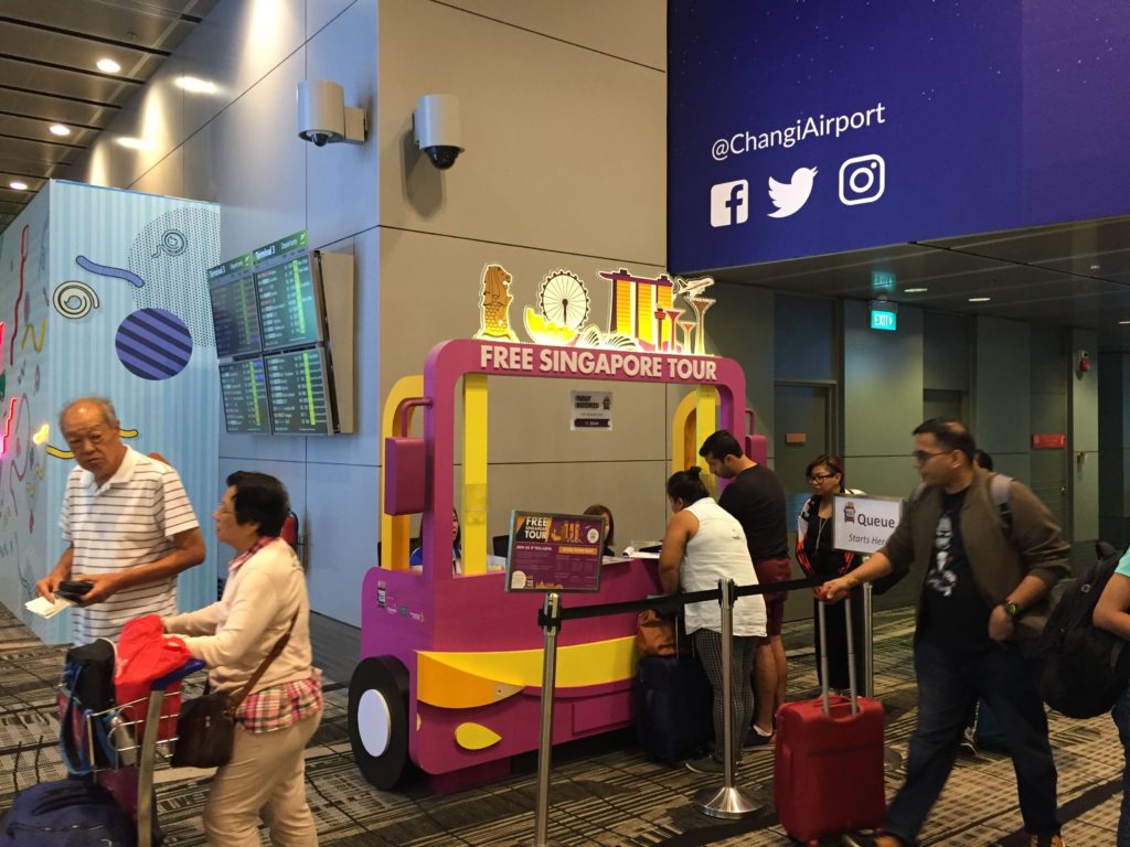 Singapore Free Tour booth Changi Airport Terminal 2