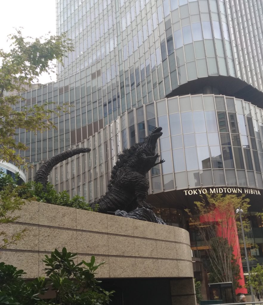 Godzilla statue Ginza Tokyo