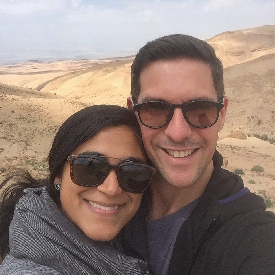 Posing on Jordan desert
