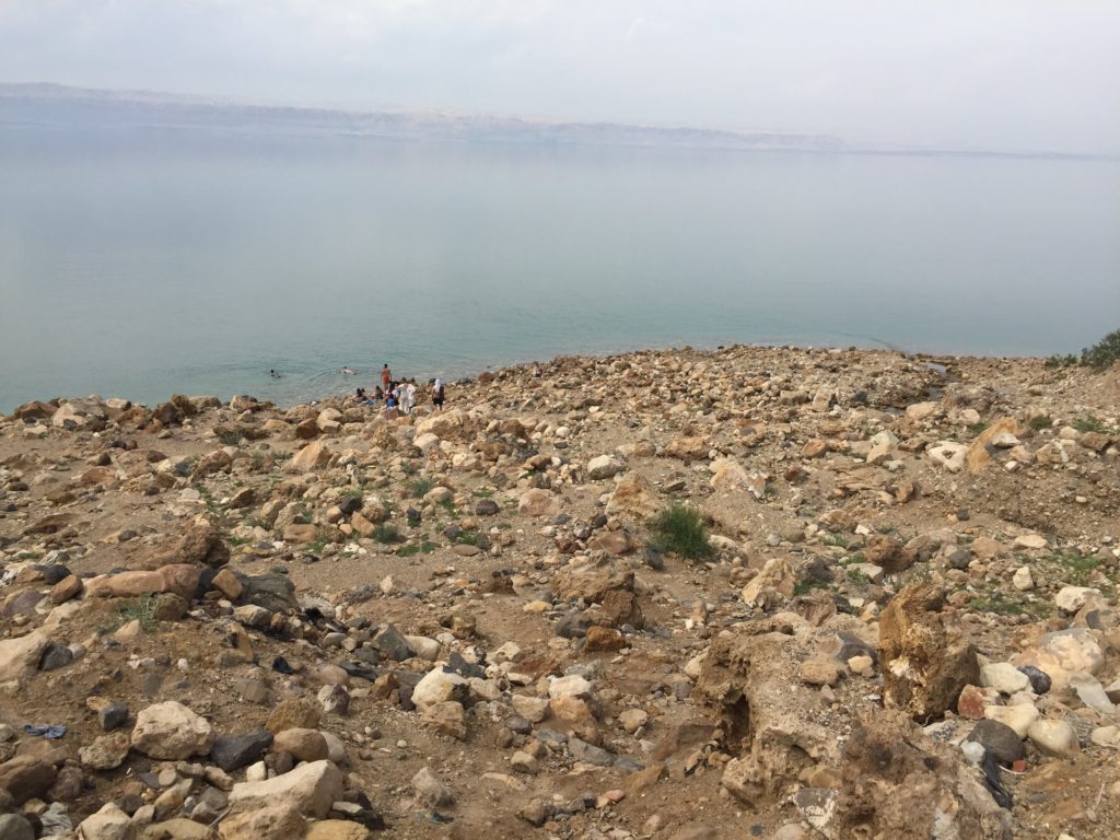 Rocky path to Dead Sea