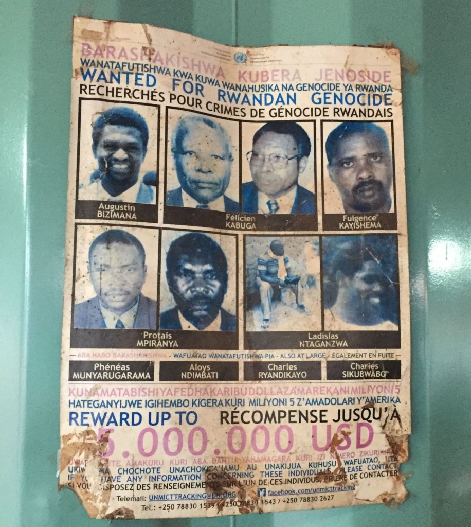 Wanted poster Rwandan Genocide