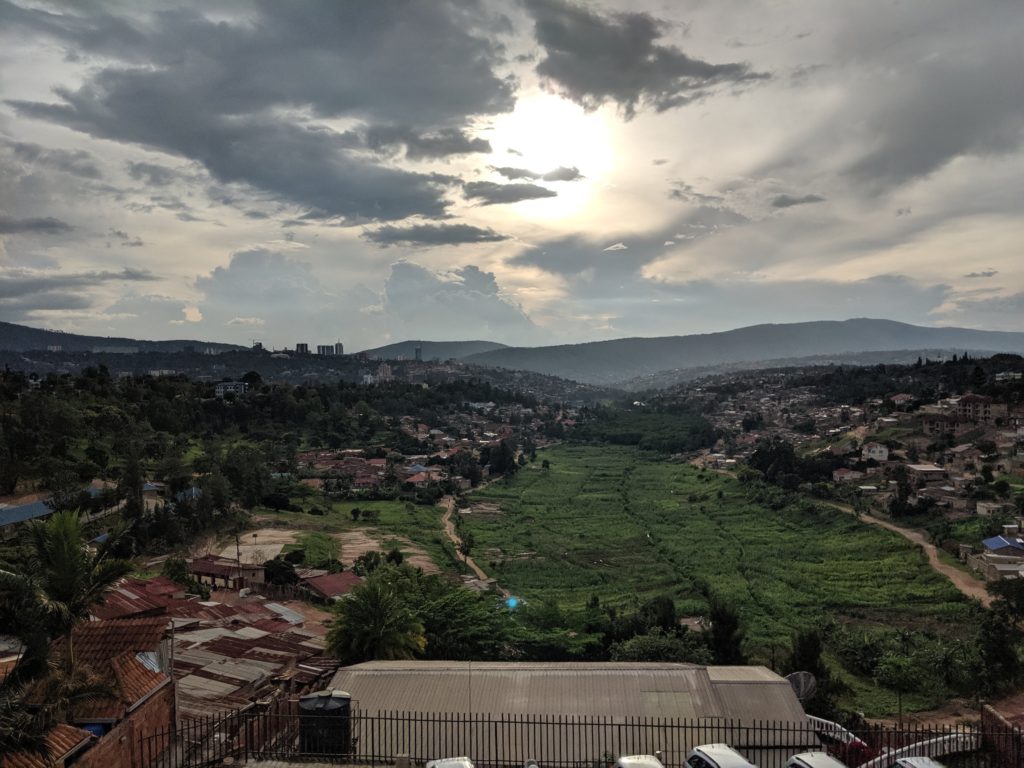 View from Inzora Rooftop cafe Kigali