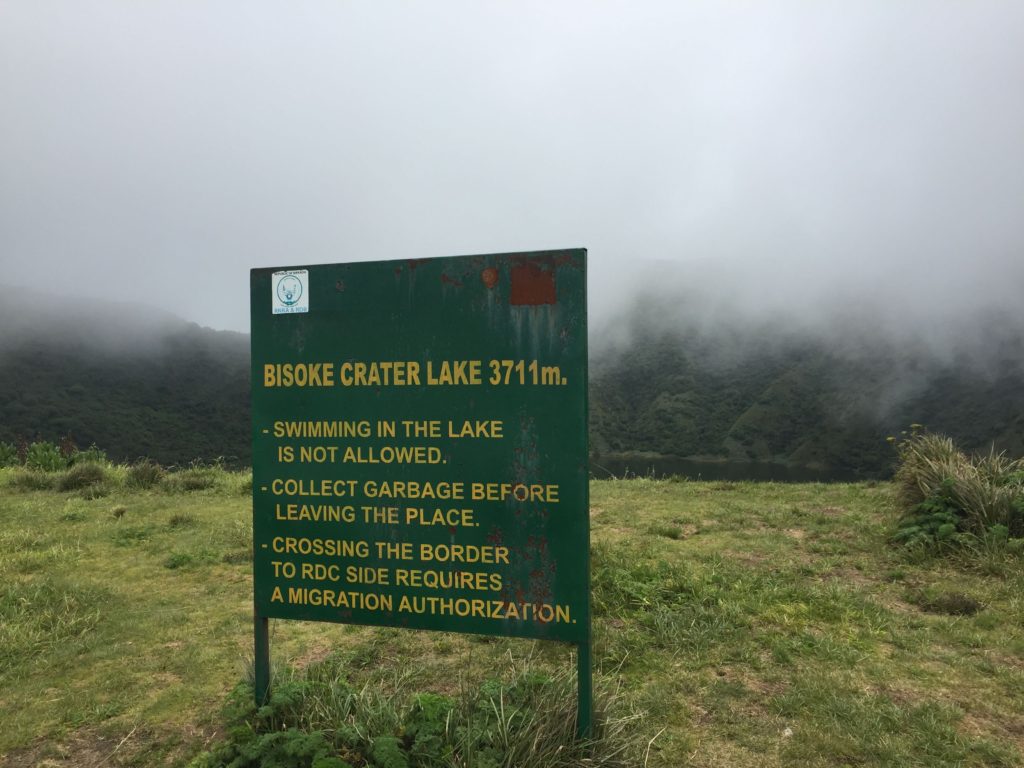 Bisoke Crater sign