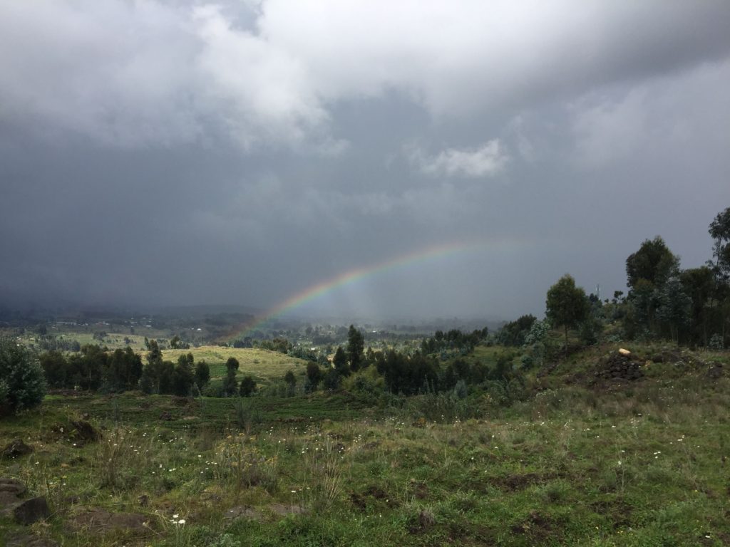 Rainbow on Mt Bisoke Rwanda